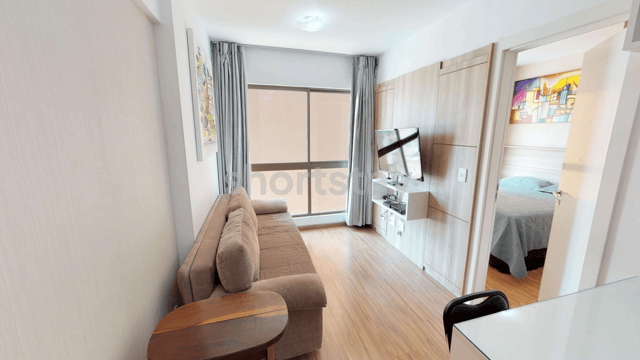 Central Station — apartamento mobiliado de 1 quarto, Centro, Curitiba